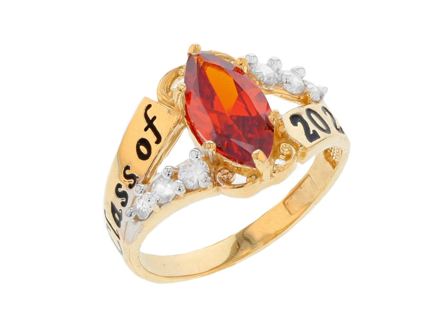 Simulated Birthstone Class of 2025 Graduation Ring (JackAni# R2510)