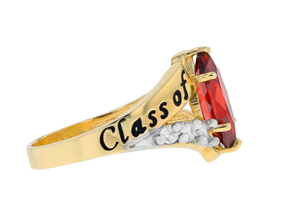Simulated Birthstone Class of 2026 Graduation Ring (JackAni# R2510)