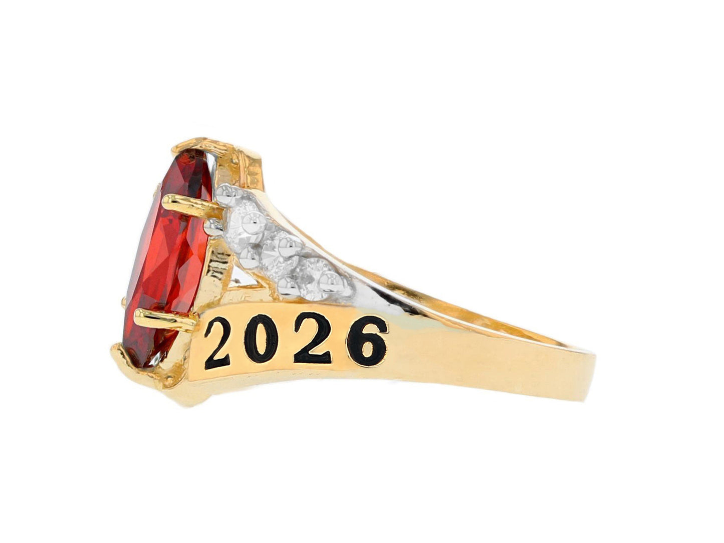 Simulated Birthstone Class of 2026 Graduation Ring (JackAni# R2510)