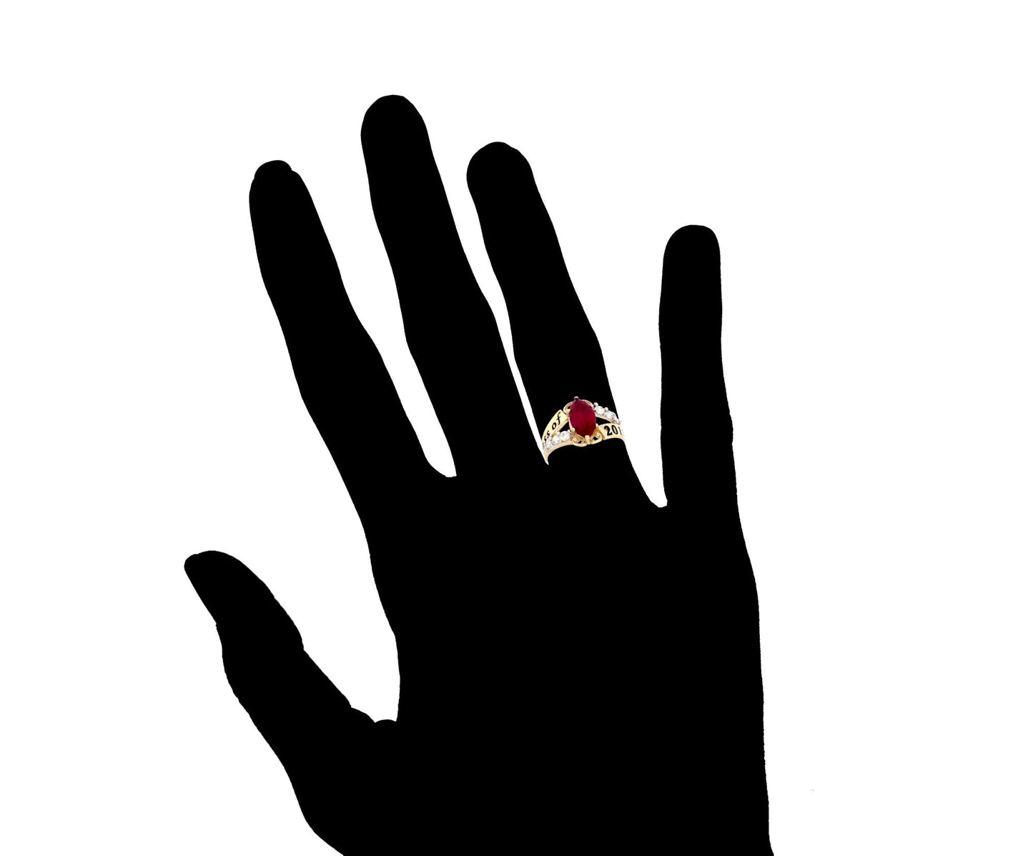 Simulated Birthstone Class of 2026 Graduation Ring (JackAni# R2510)