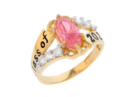 Simulated Birthstone Class of 2026 Graduation Ring (JackAni# R2510)