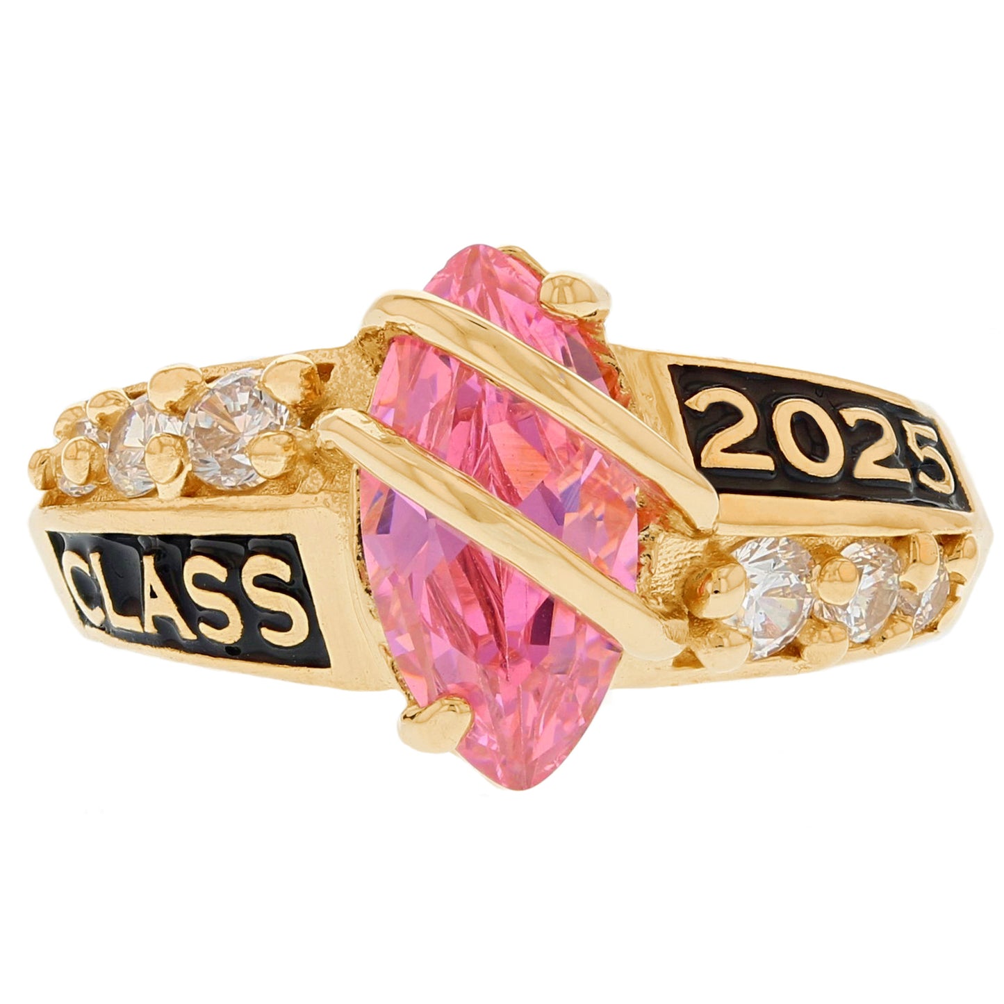 Simulated Birthstone Class of 2025 Graduation Ring (JackAni# R2511)