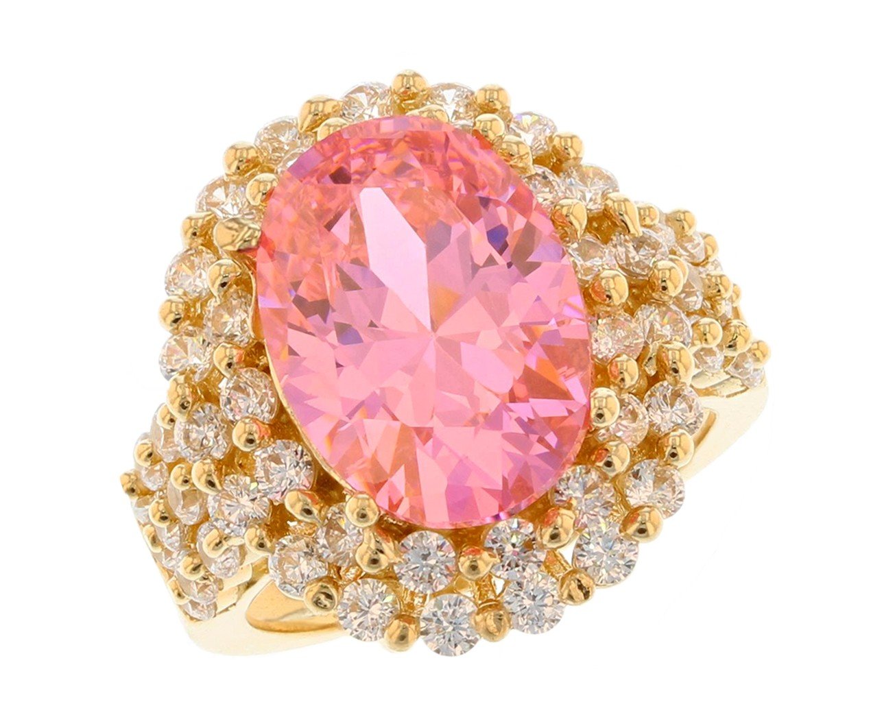 Gold Purple Simulated Alexandrite Womens Birthstone Ring (JackAni# R11574)