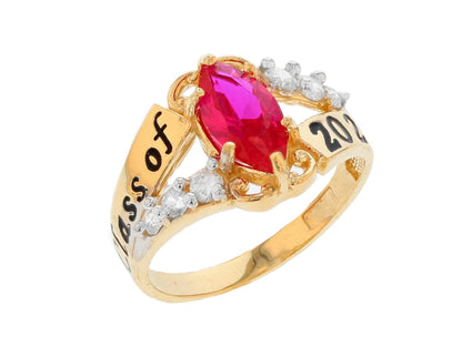 Simulated Birthstone Class of 2025 Graduation Ring (JackAni# R2510)