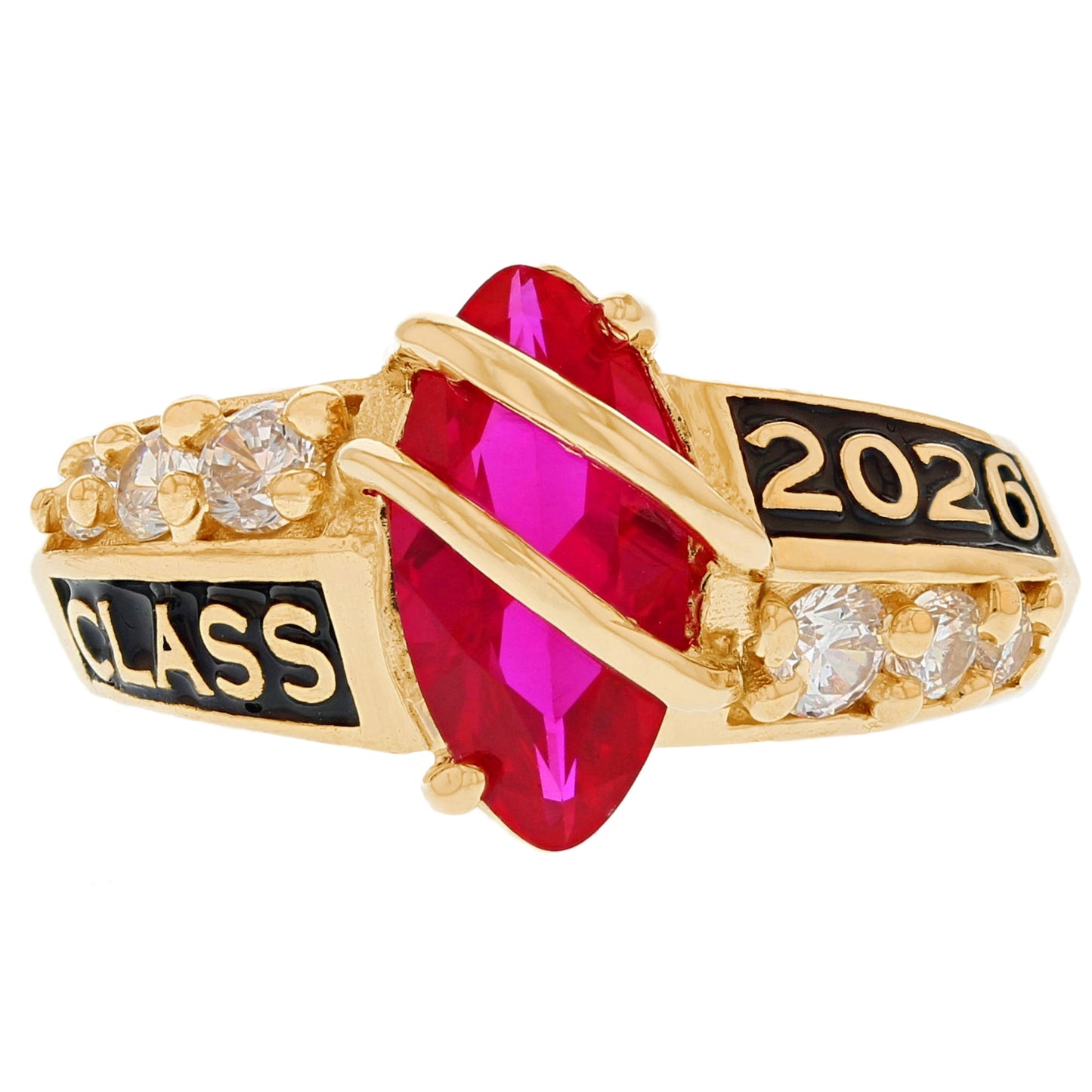 Simulated Birthstone Class of 2026 Graduation Ring (JackAni# R2511)