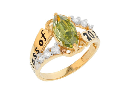 Simulated Birthstone Class of 2026 Graduation Ring (JackAni# R2510)