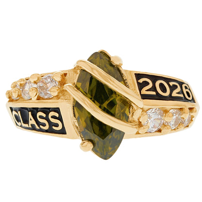 Simulated Birthstone Class of 2026 Graduation Ring (JackAni# R2511)