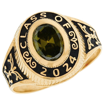 Simulated Birthstone Class of 2024 Graduation Ring (JackAni# R2567)