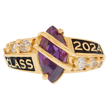 Simulated Birthstone Class of 2024 Graduation Ring (JackAni# R2511)