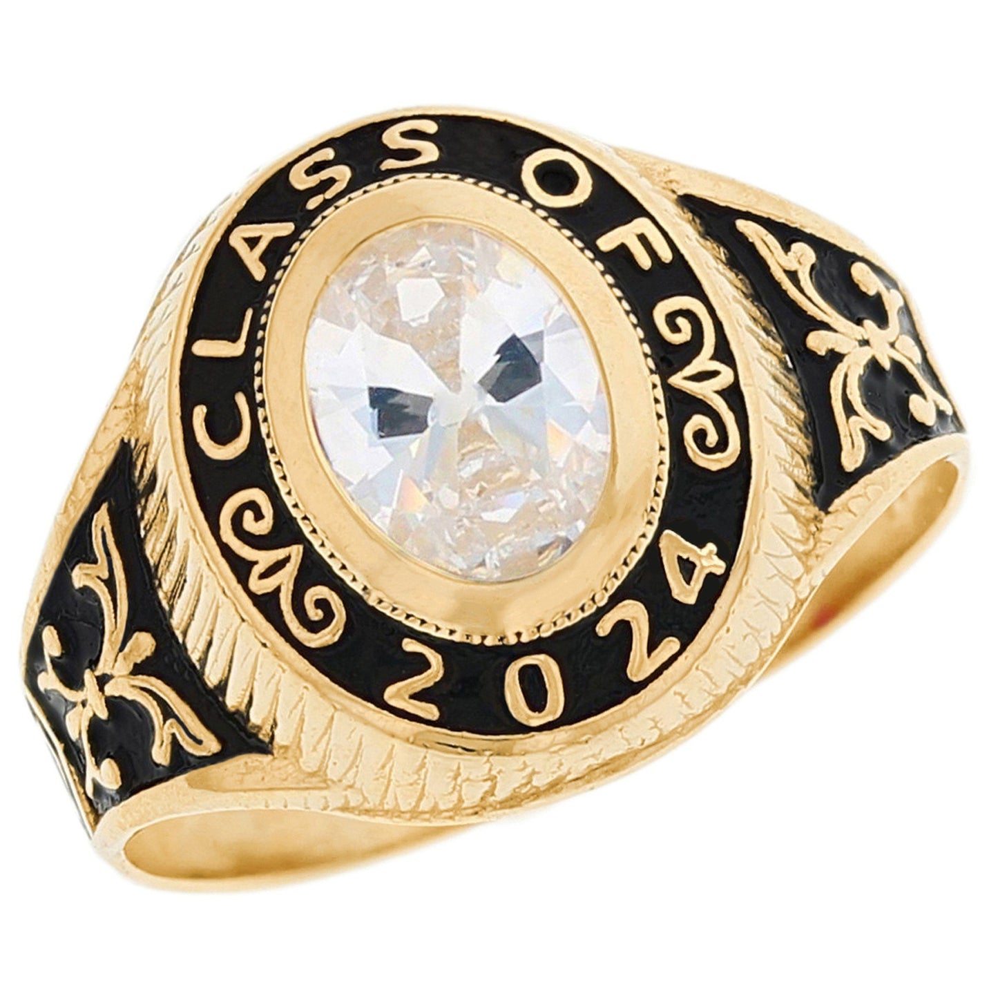 Simulated Birthstone Class of 2024 Graduation Ring (JackAni# R2567)