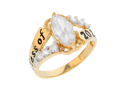 Simulated Birthstone Class of 2026 Graduation Ring (JackAni# R2510)
