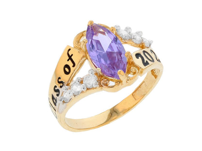 Simulated Birthstone Class of 2026 Graduation Ring (JackAni# R2510)