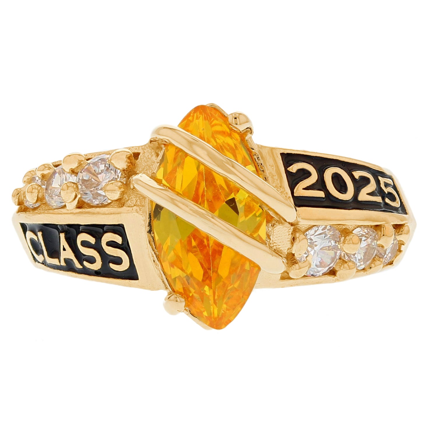 Simulated Birthstone Class of 2025 Graduation Ring (JackAni# R2511)