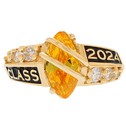 Simulated Birthstone Class of 2024 Graduation Ring (JackAni# R2511)