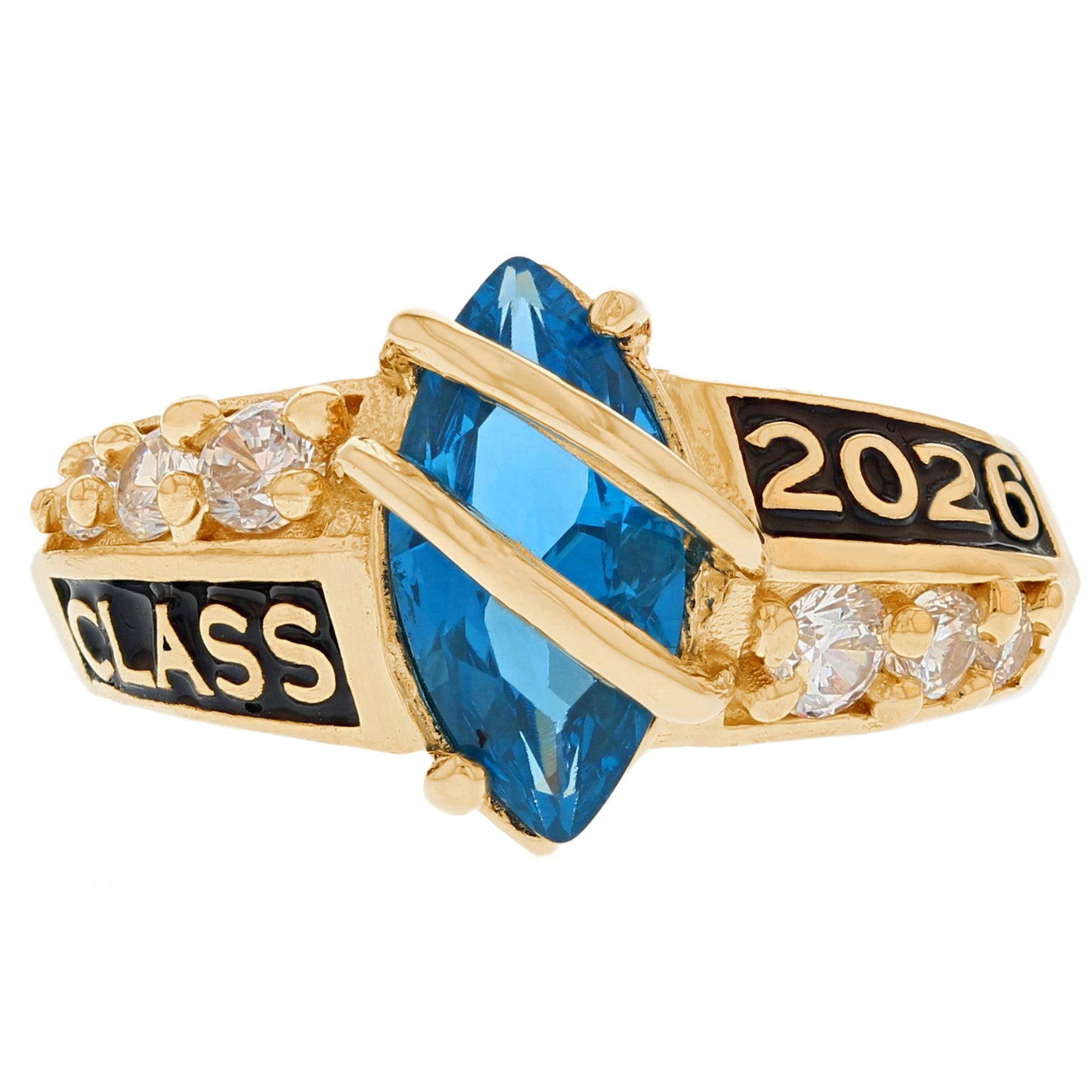 Simulated Birthstone Class of 2026 Graduation Ring (JackAni# R2511)
