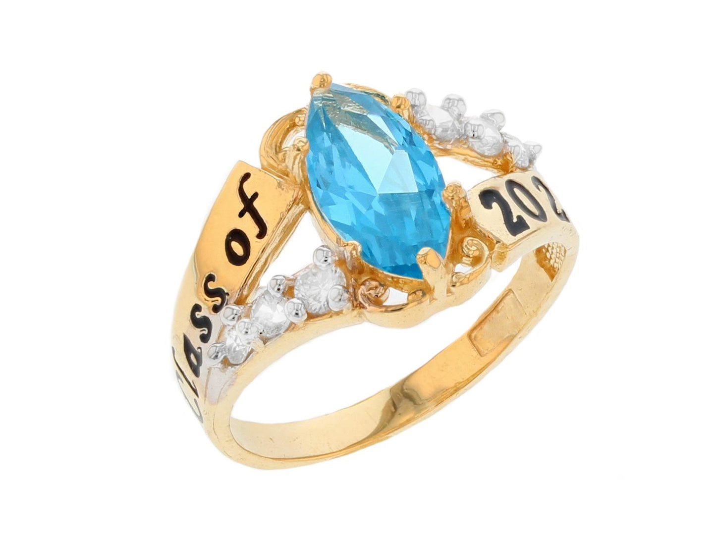 Simulated Birthstone Class of 2025 Graduation Ring (JackAni# R2510)