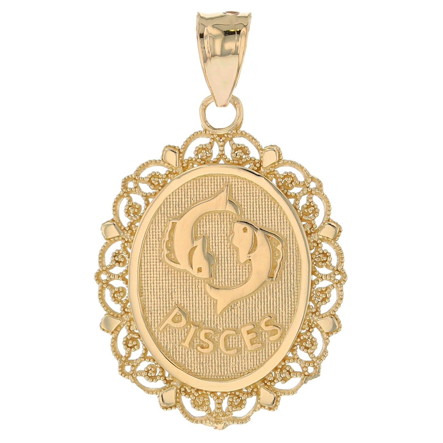 Oval Zodiac Filigree Pendants (JackAni# P12250)