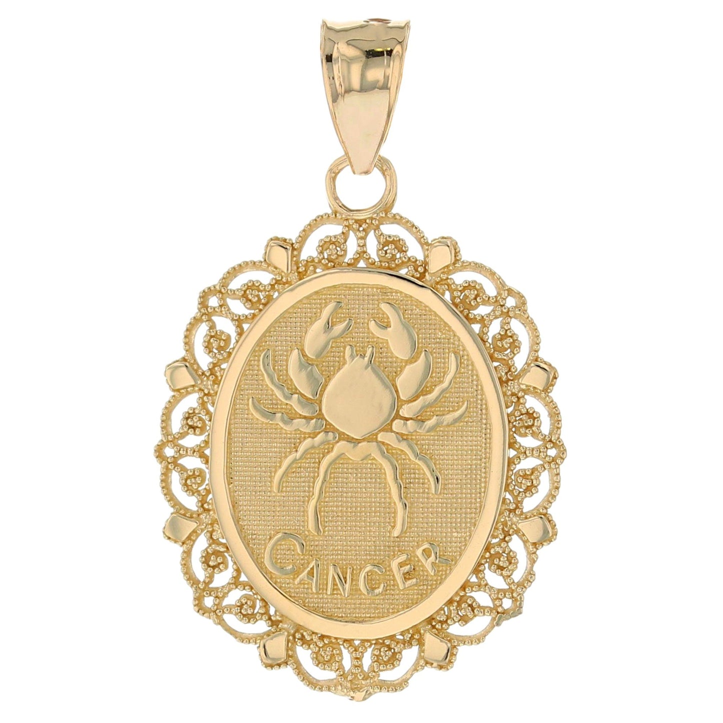 Oval Zodiac Filigree Pendants (JackAni# P12250)