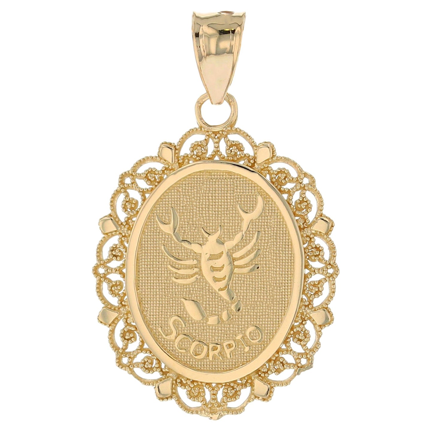 Oval Zodiac Filigree Pendants (JackAni# P12250)