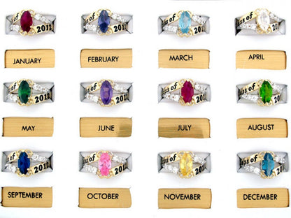 Simulated Birthstone Class of 2026 Graduation Ring (JackAni# R2510)