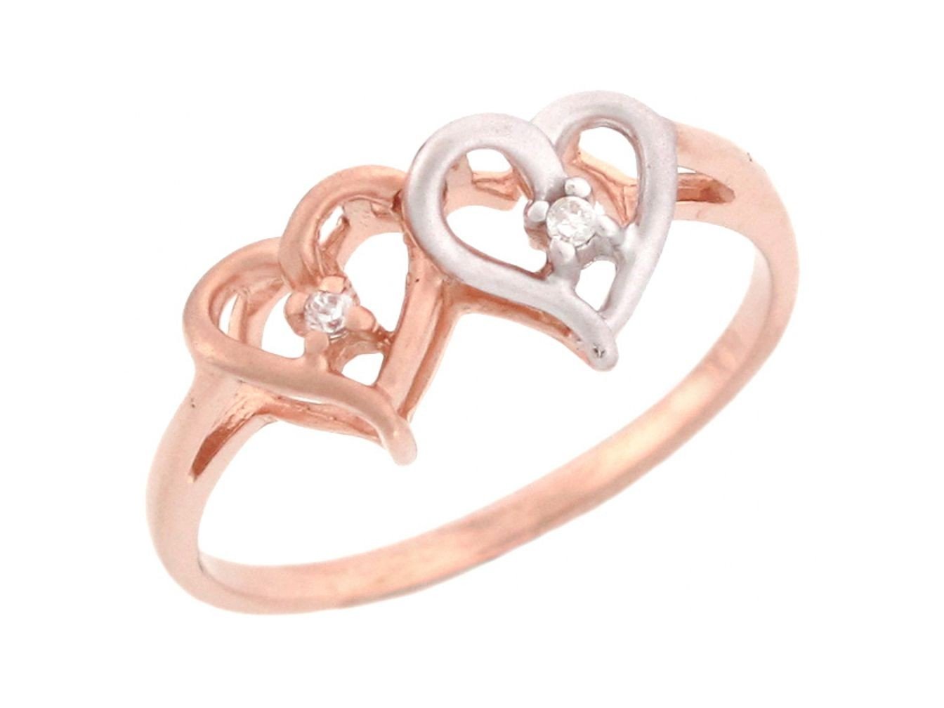 Gold Diamond Womens Promise Heart Ring (JackAni# R3260)