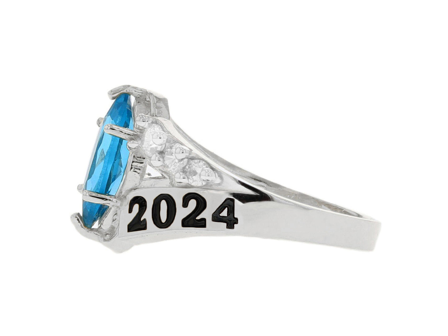 Simulated Birthstone Class of 2024 Graduation Ring (JackAni# R2510)