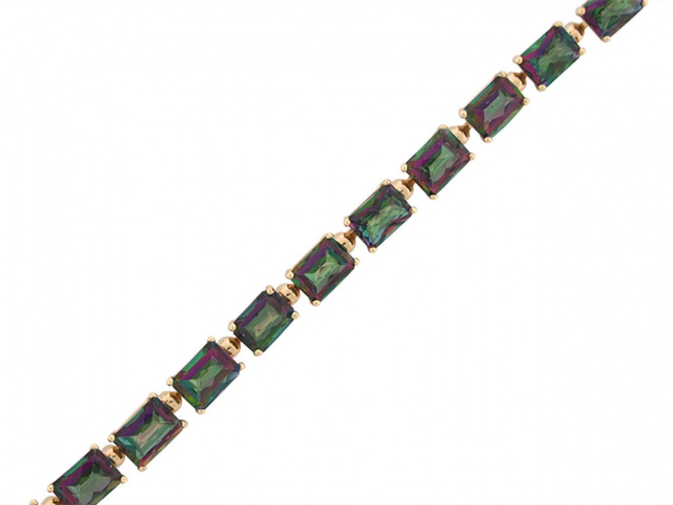 Rectangular Gemstone Vintage Timeless Bracelet (JackAni# B6682)