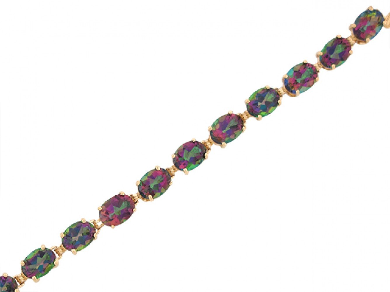 Gold Mystic Topaz Womens Bracelet (JackAni# B6688)