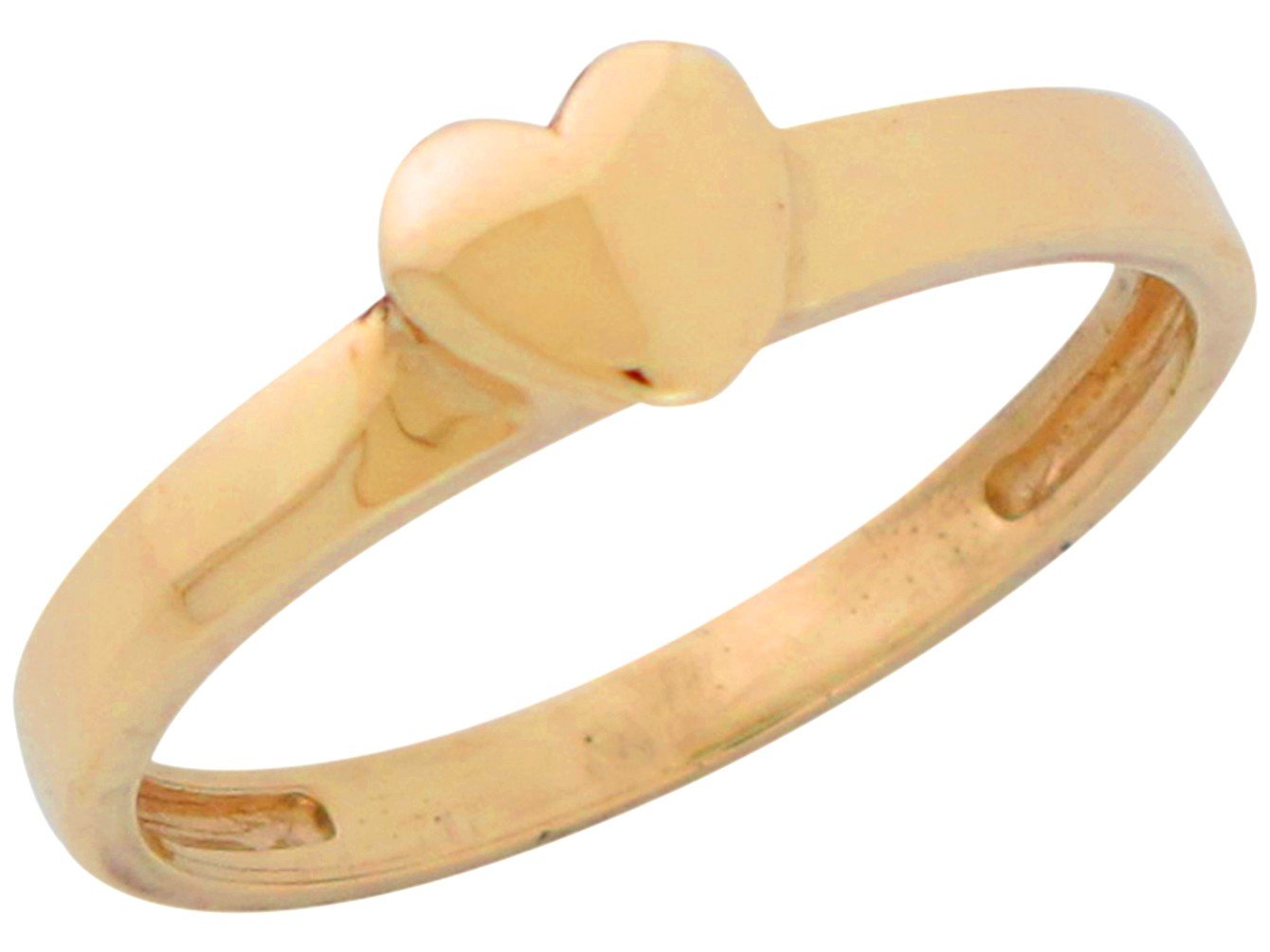 Gold Womens Love Heart Promise Ring (JackAni# R11100)