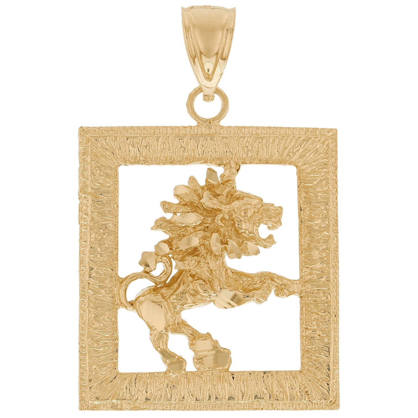 Square Diamond Cut Zodiac Pendant (JackAni# P12628)