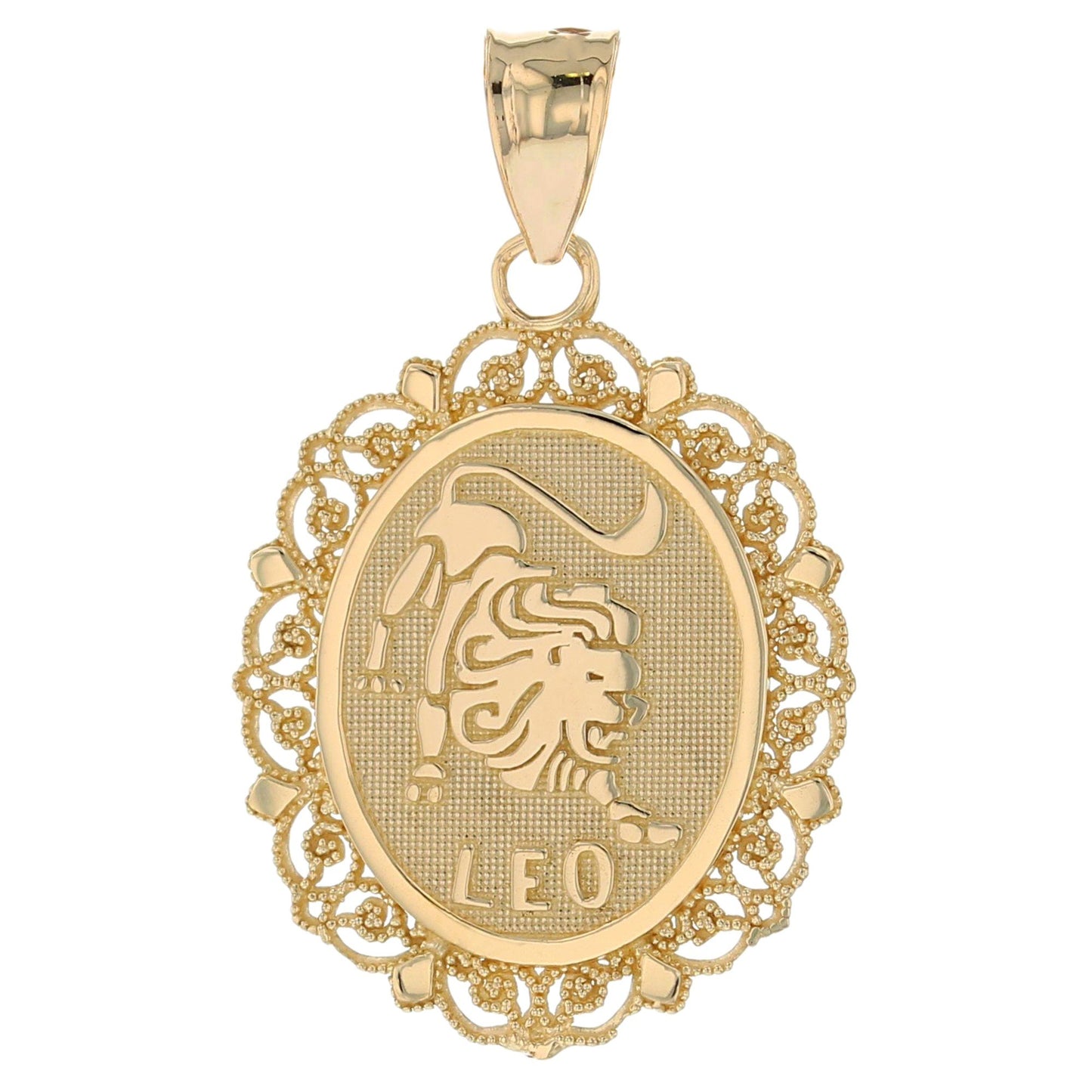 Oval Zodiac Filigree Pendants (JackAni# P12250)