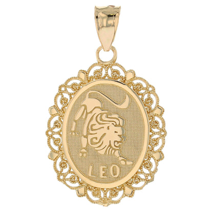 Oval Zodiac Filigree Pendants (JackAni# P12250)